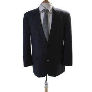 Gorsart Mens Striped Two Button Wide Lapel Blazer Jacket Black Red Size 42